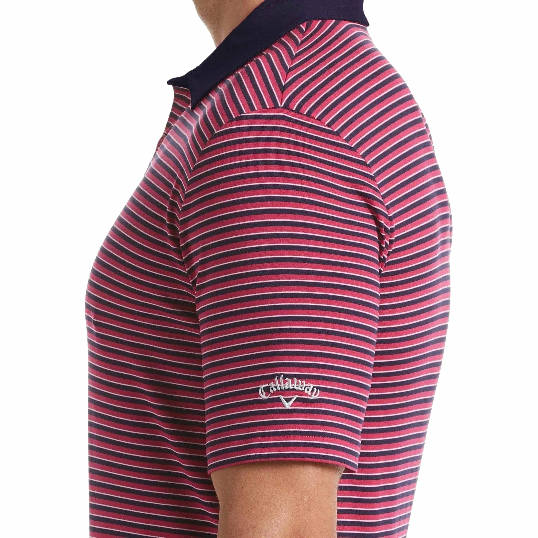Callaway 3-Color Stripe Mens Golf Polo - Image 2