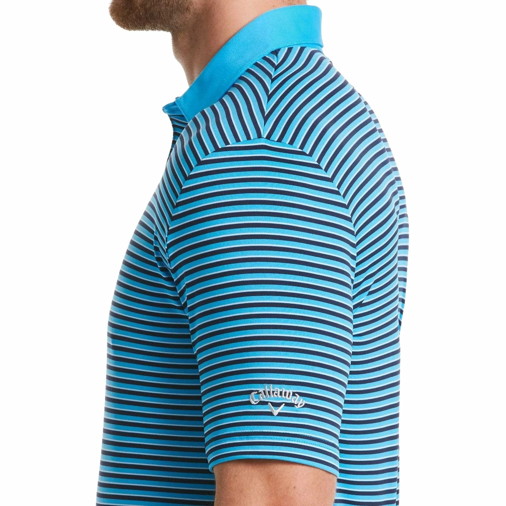 Callaway 3-Color Stripe Mens Golf Polo - Image 6
