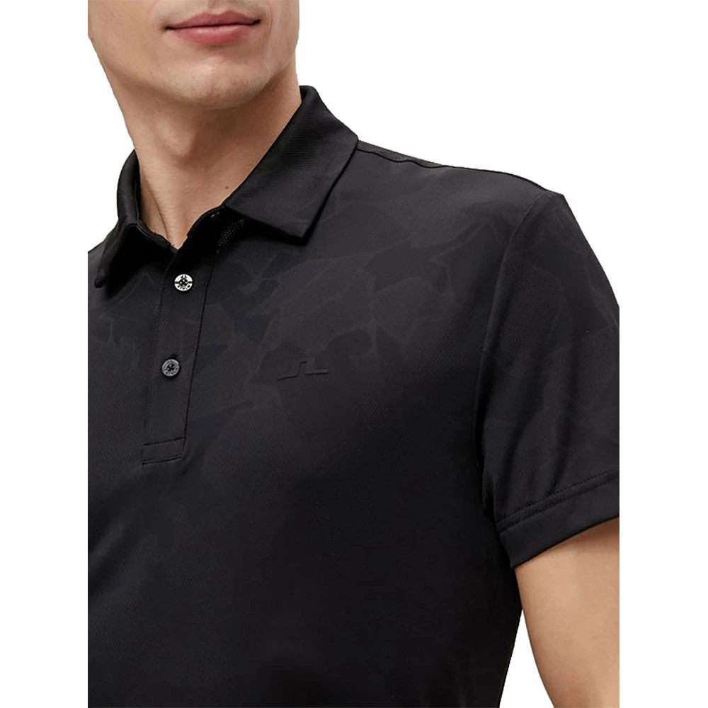 J.Lindeberg J. Lindeberg Clide Amer Fit Black Mens Golf Polo - Image 2