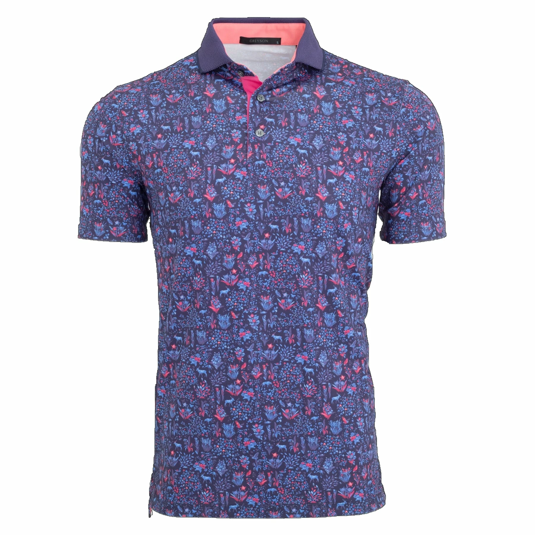 Greyson Flora And Fauna Mens Golf Polo