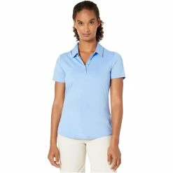 Adidas Golf Adidas Advantage Glow Blue Womens Golf Polo