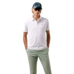 J.Lindeberg J. Lindeberg Tom Regular Fit White Mens Golf Polo
