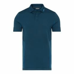 J.Lindeberg J. Lindeberg Al Majolica Blue Mens Golf Polo