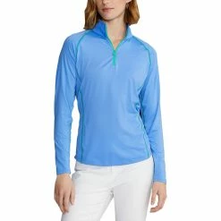 Polo Ralph Lauren RLX Ralph Lauren Airflow Harbor Island Blue Womens Golf 1/4 Zip