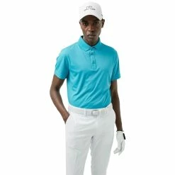 J.Lindeberg J. Lindeberg Blake Slim Fit Enamel Blue Mens Golf Polo