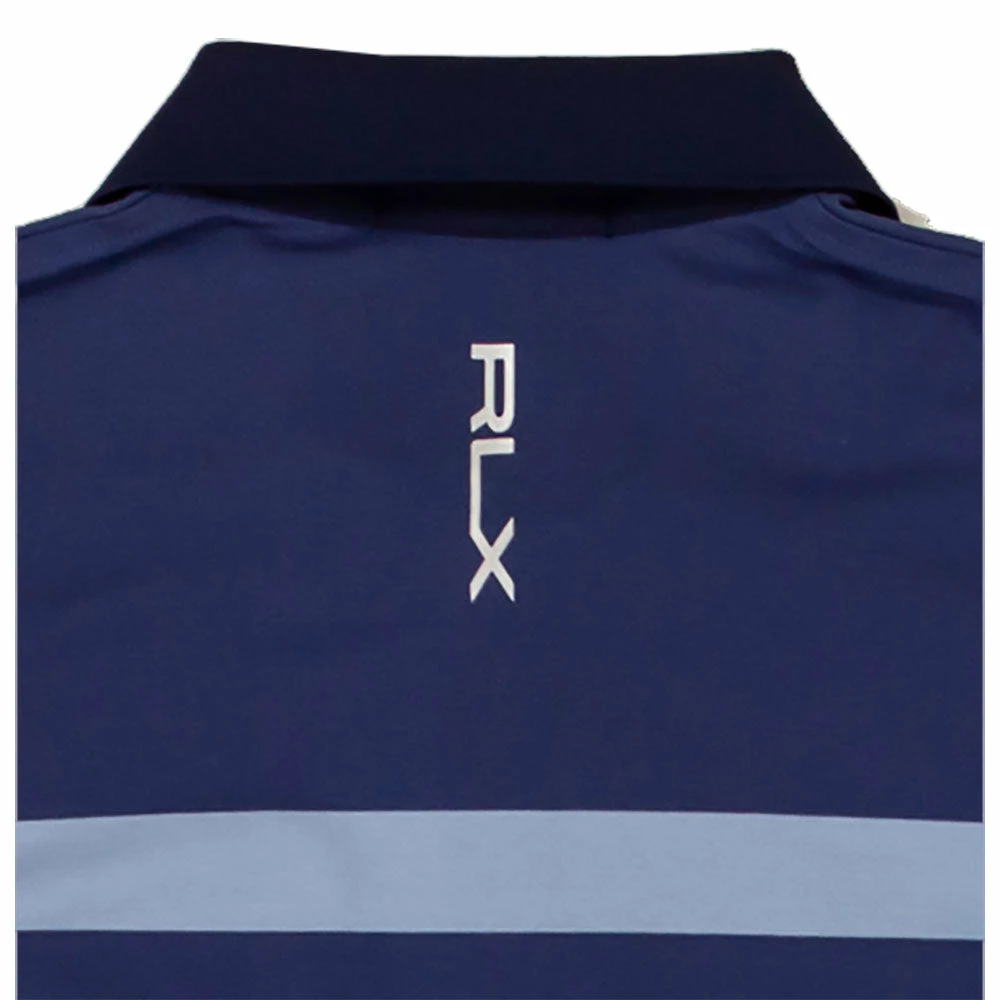 Polo Ralph Lauren RLX Ralph Lauren Performance Pique French Navy Variegated Stripes Mens Golf Polo - Image 2