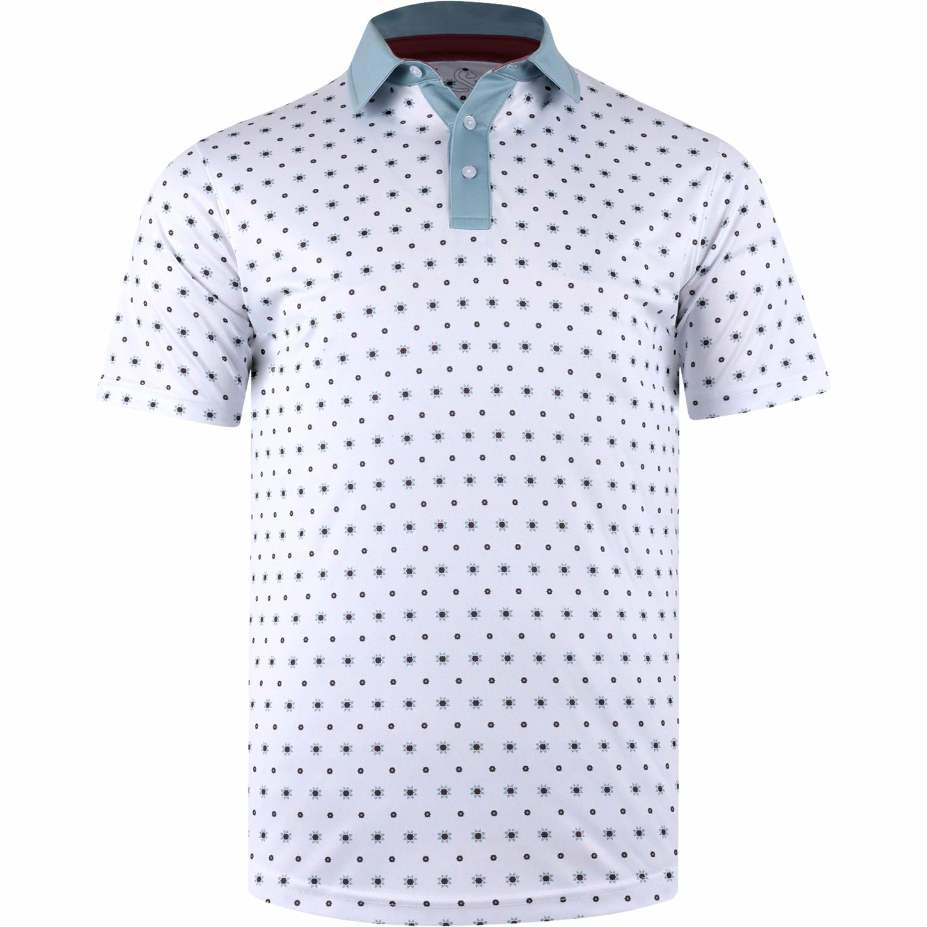 Swannies B-Frank White Arctic Mens Golf Polo