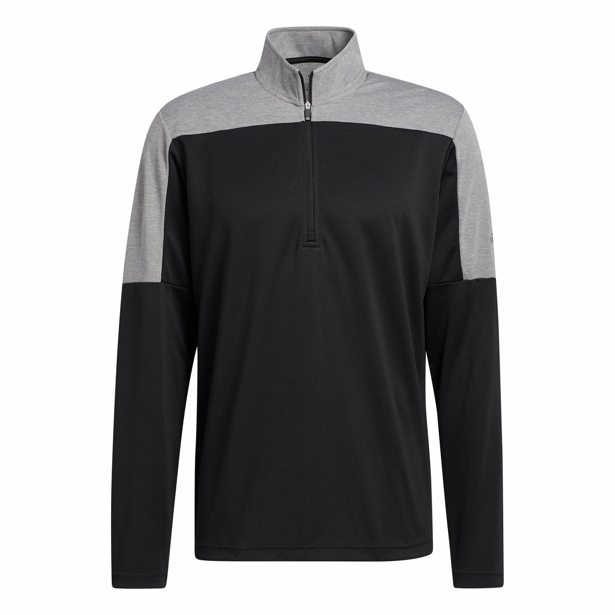 Adidas Golf Adidas Lightweight UV Black Melange Mens Golf 1/4 Zip