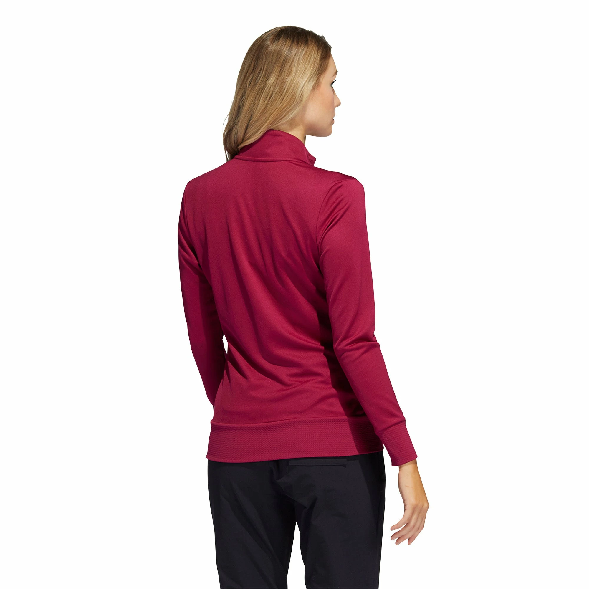 Adidas Golf Adidas Textured Legacy Burgundy Womens Golf Jacket - Image 2
