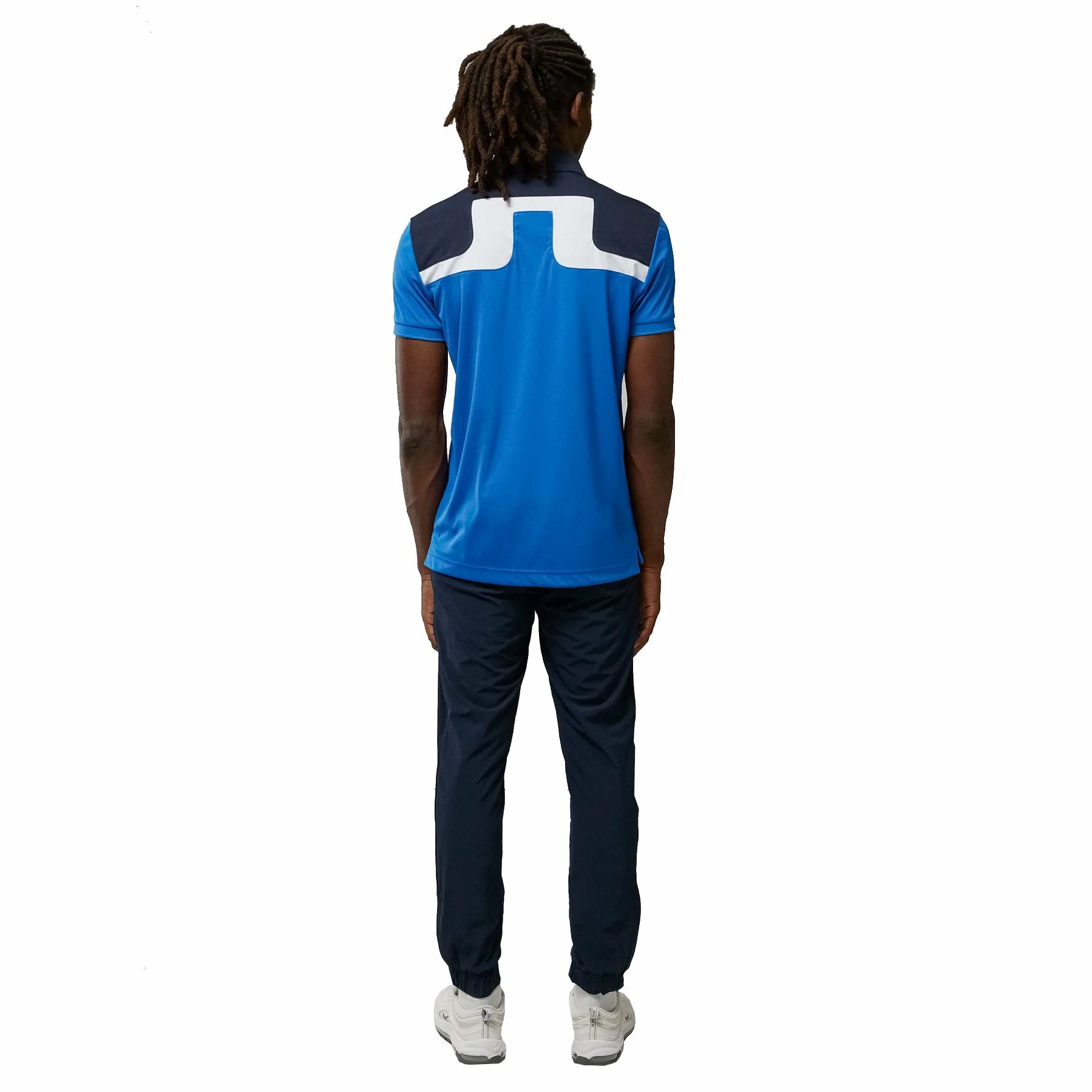 J.Lindeberg J. Lindeberg Jeff Regular Fit Nautical Blue Mens Golf Polo - Image 2